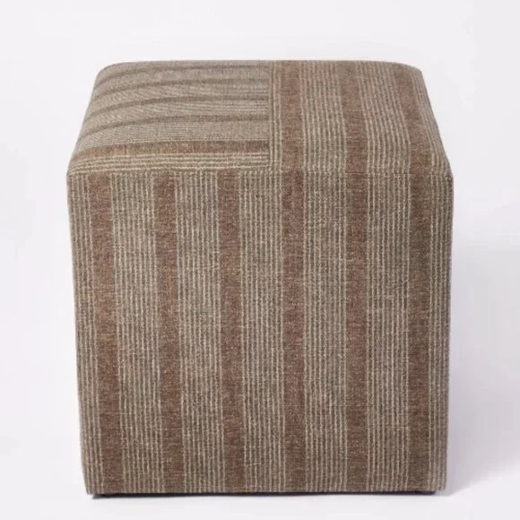 Lynwood Square Upholstered Cube Ottoman - Threshold™ designed with Studio McGee - Picture 1 of 6